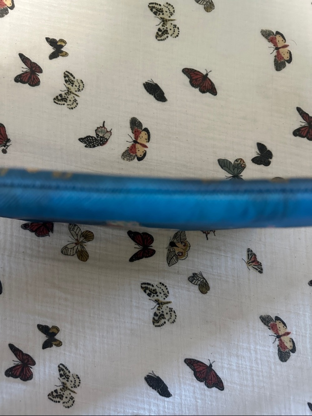 Anthropologie Blue World Map Zip Wallet Pouch with Gold Accents - Picture 9 of 9